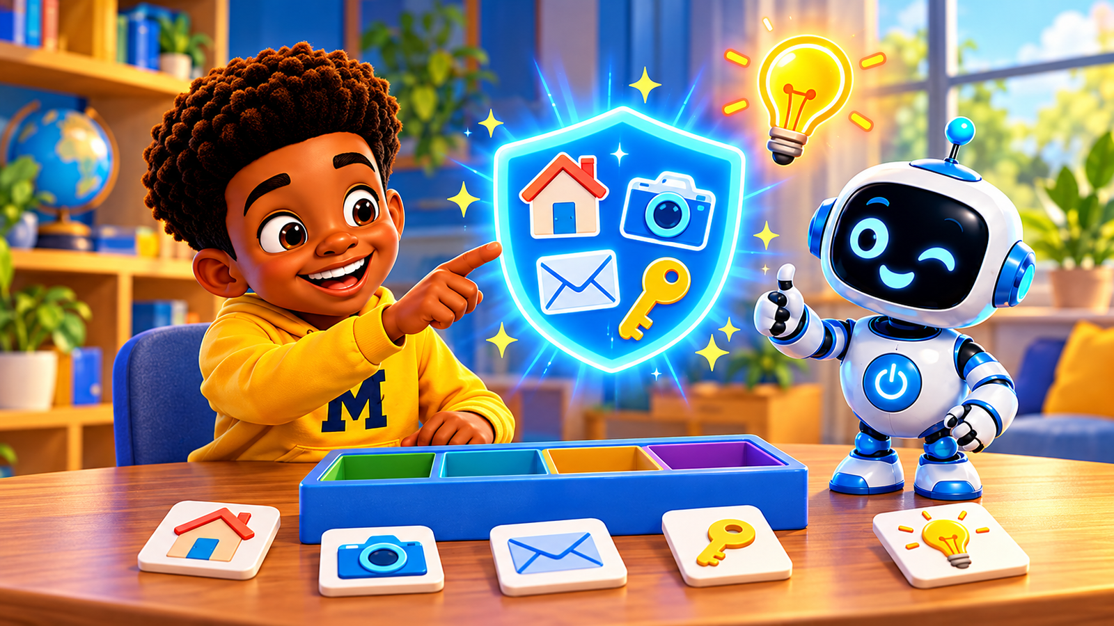 Marcus and Byte learn to shield home, camera, contact and password information