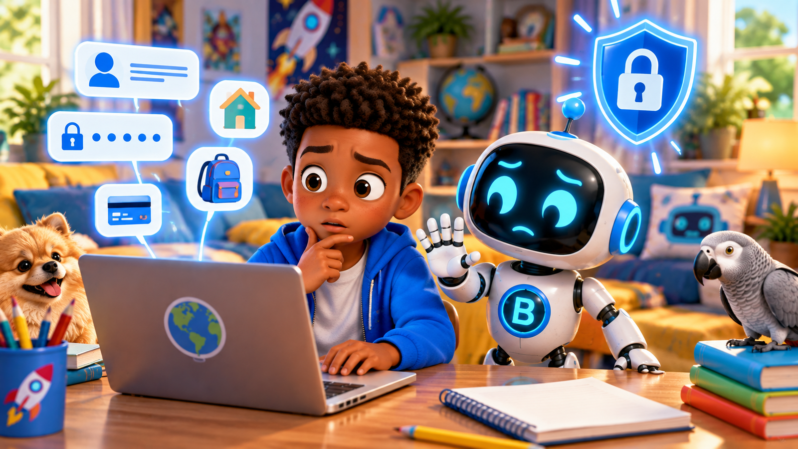 Byte helping Marcus recognize information that should remain private